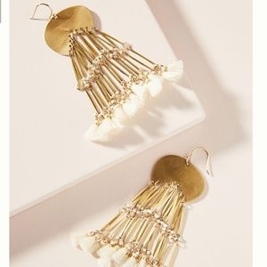 NWT Anthropologie Valencia Fringed Drop Earrings